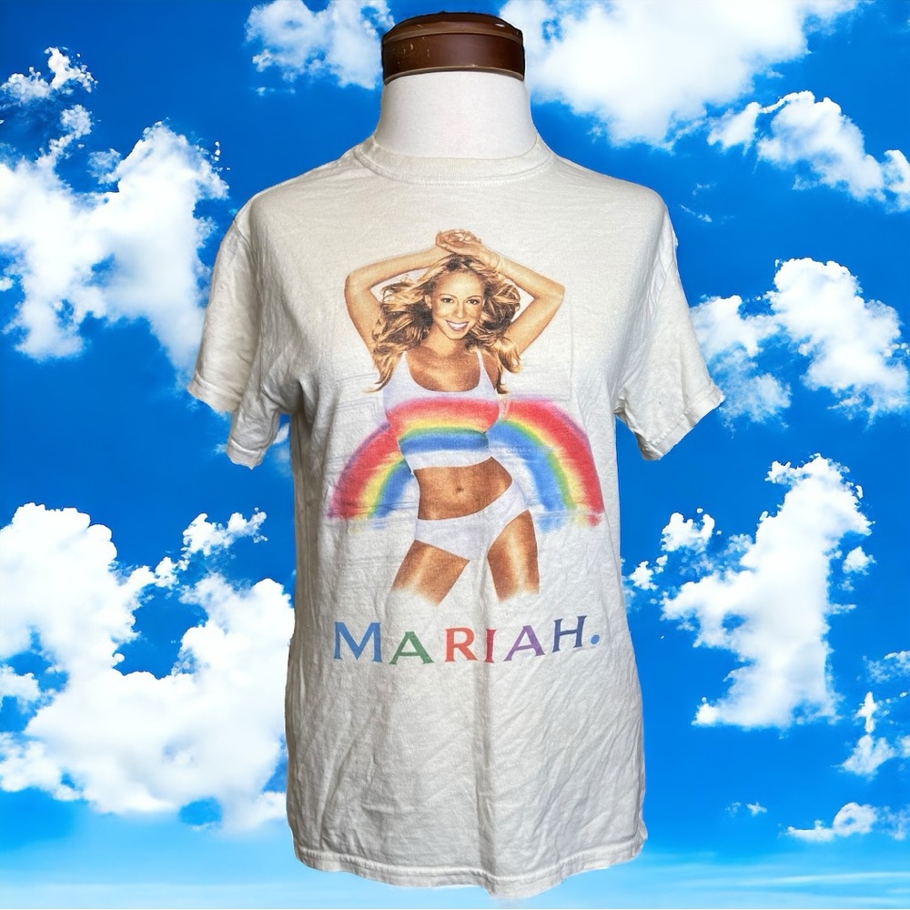 Original Mariah Carey Rainbow Album Cover Tee Size S